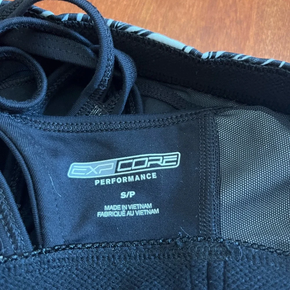 EXP Core Performance Black and White  Sports Bra-Small - Picture 7 of 8